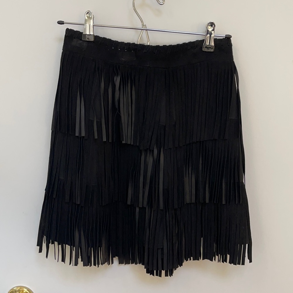 Kate Spade Black Fringe Skirt